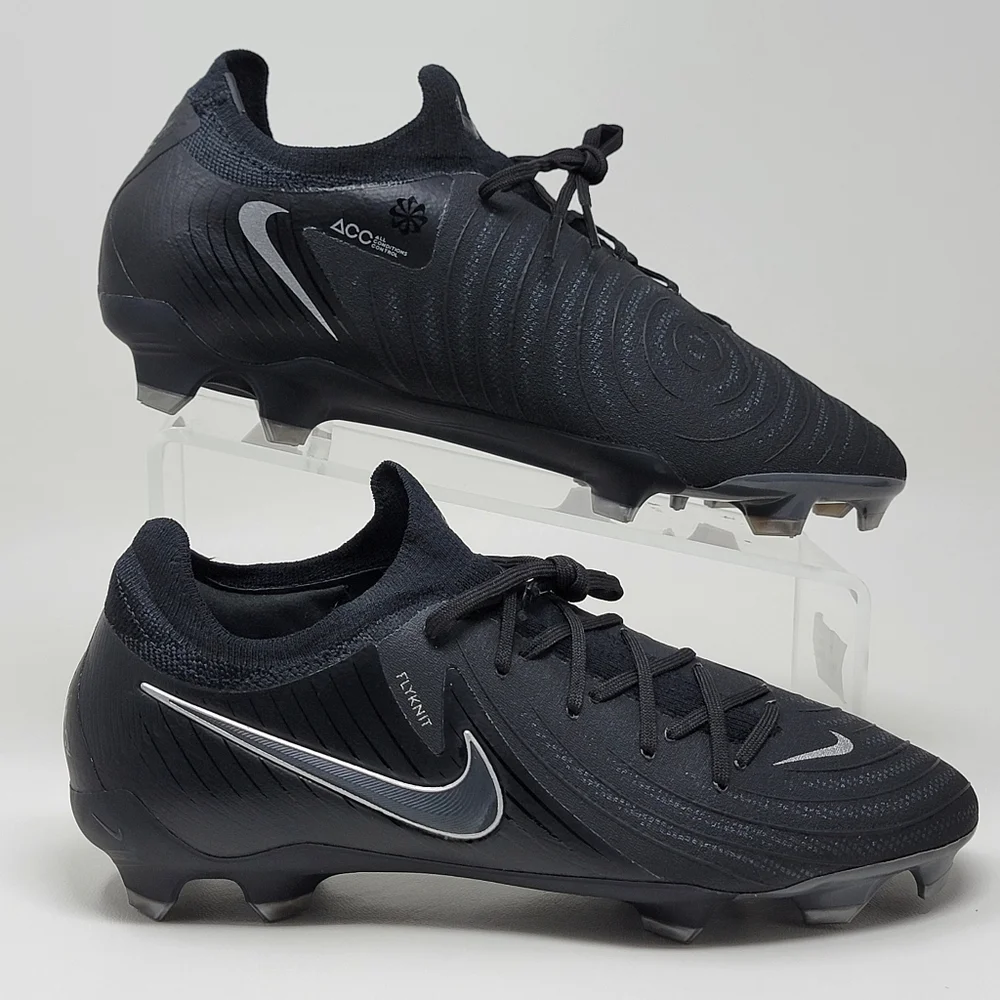 Nike Phantom GX II Pro FG Black Grey Cleats FJ2563-001 Men Size 6.5 Soccer New